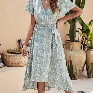 SHEIN All over Print Wrap Dress